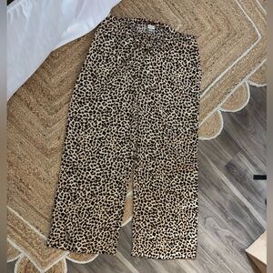 a new day satin Leopard Print Wide Leg Pants